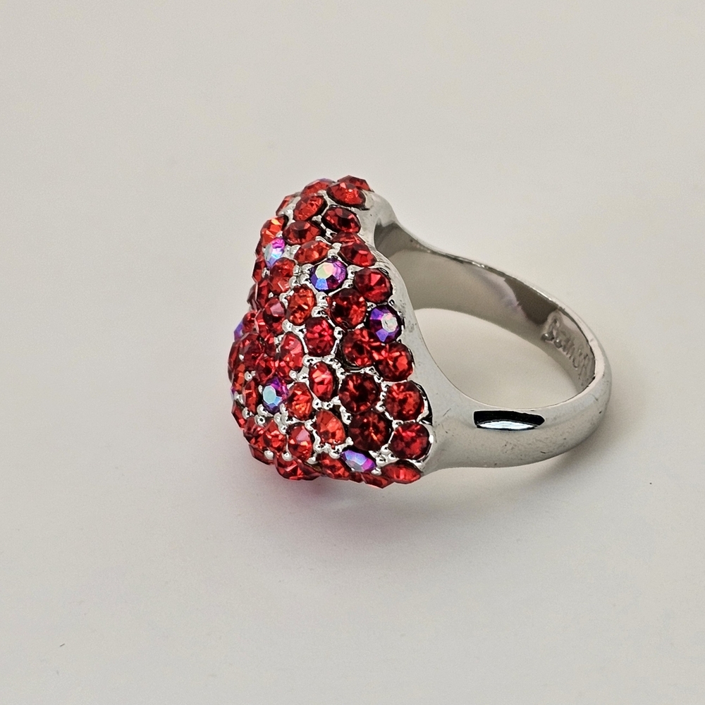 RARE Bath & Body Works Rhinestone Lips 💋 Ring Silver Plated. Sz 7! - Picture 11 of 11